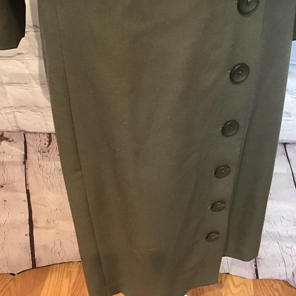 Pendleton Virgin Wool Olive Green Button Front De… - image 8